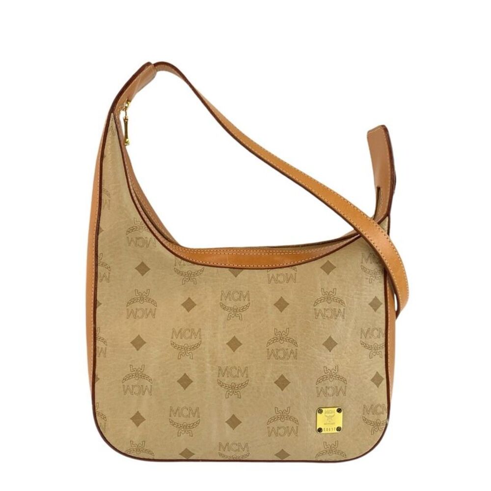 MCM Visetos Leather Shoulder Bag